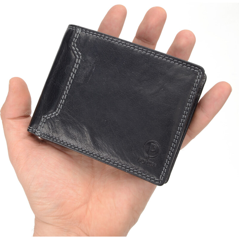 Pánská kožená peněženka Poyem černá 5208 Poyem C
