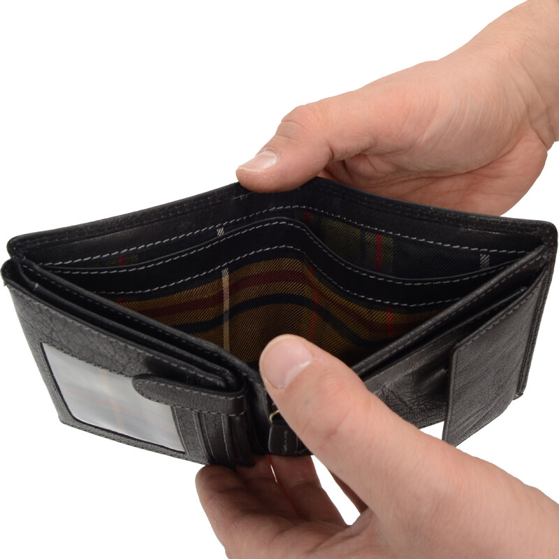 Pánská kožená peněženka Poyem černá 5211 Poyem C