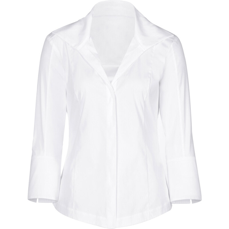 Donna Karan New York Stretch Cotton 3/4 Sleeve Shirt