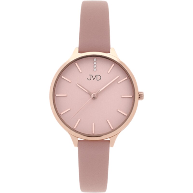JVD Dámské módní designové hodinky JVD JZ201.2 s řemínkem z pravé kůže 105182507