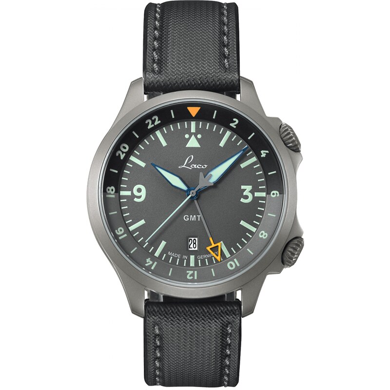 Laco Flieger Frankfurt GMT grau