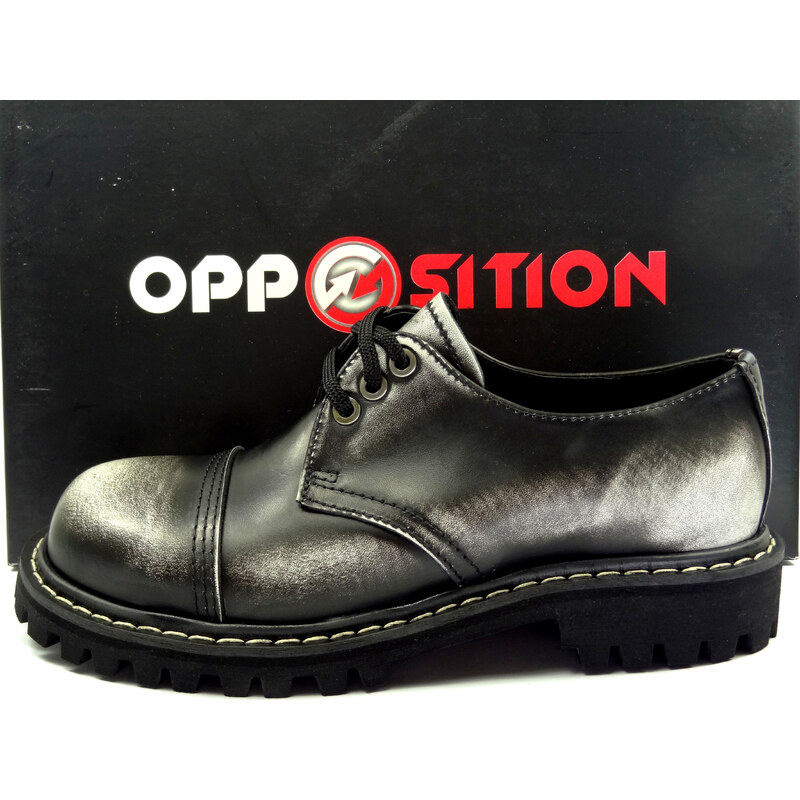 Opposition boty 3 dírkové bílé černé