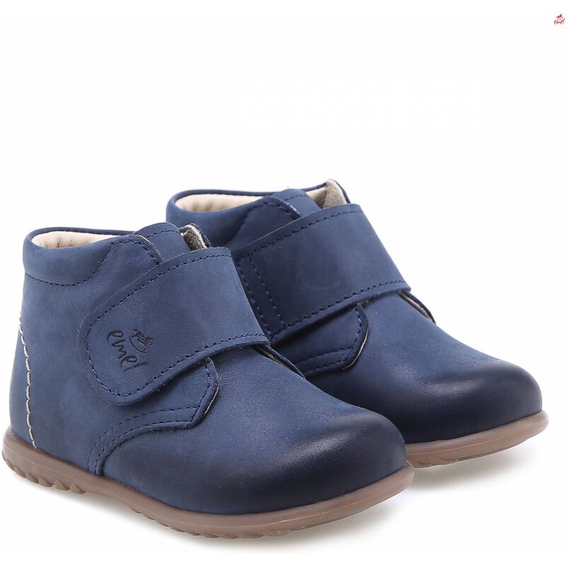 Dětské celoroční kožené boty EMEL 1077D-4 Modrá