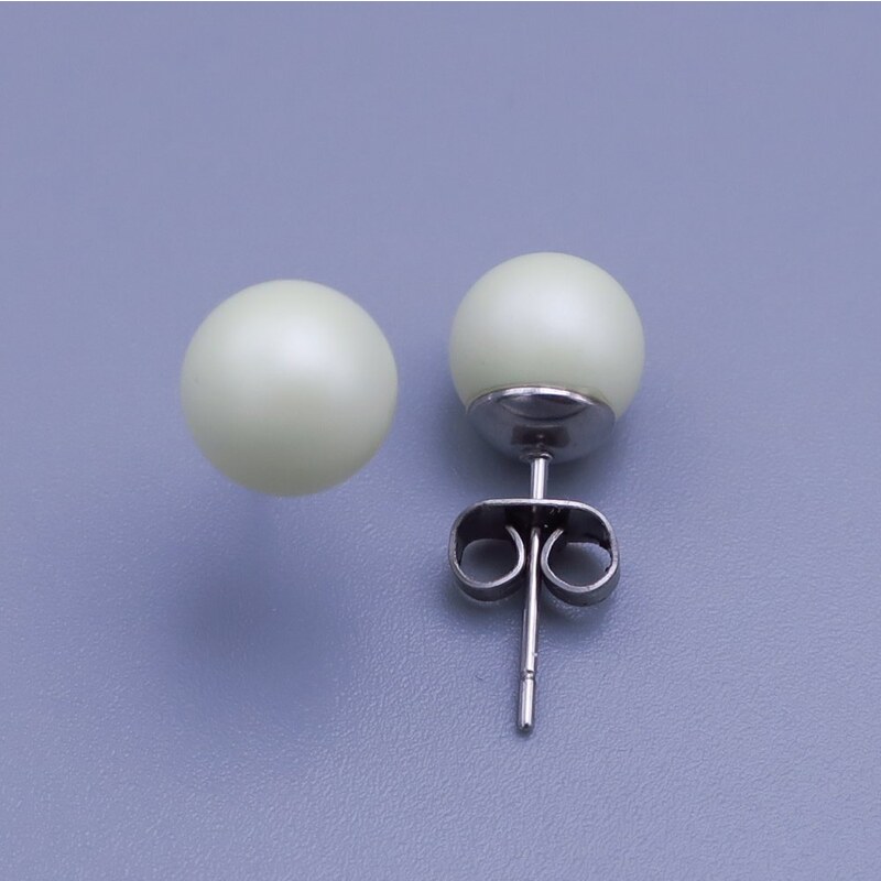 Pfleger Náušnice Swarovski pastelové perle 8mm - výběr barev