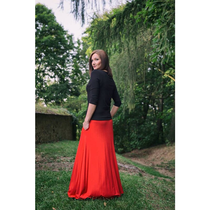 Zannia Dlouhá sukně - červená