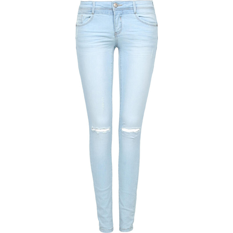 Tally Weijl Light Blue Push Up Jeans with Ripped Knee