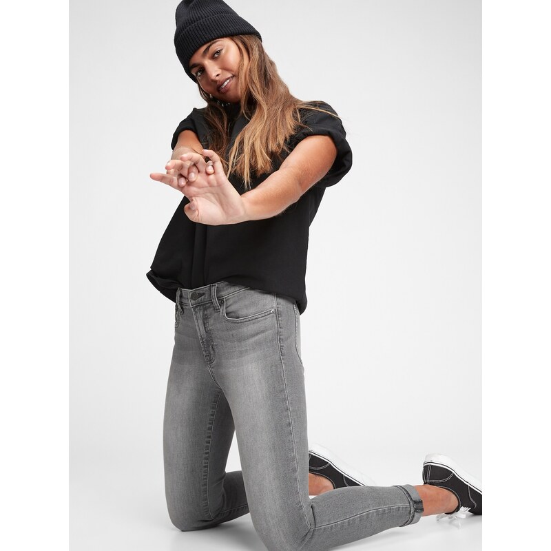 GAP Džíny mid rise true skinny - Dámské