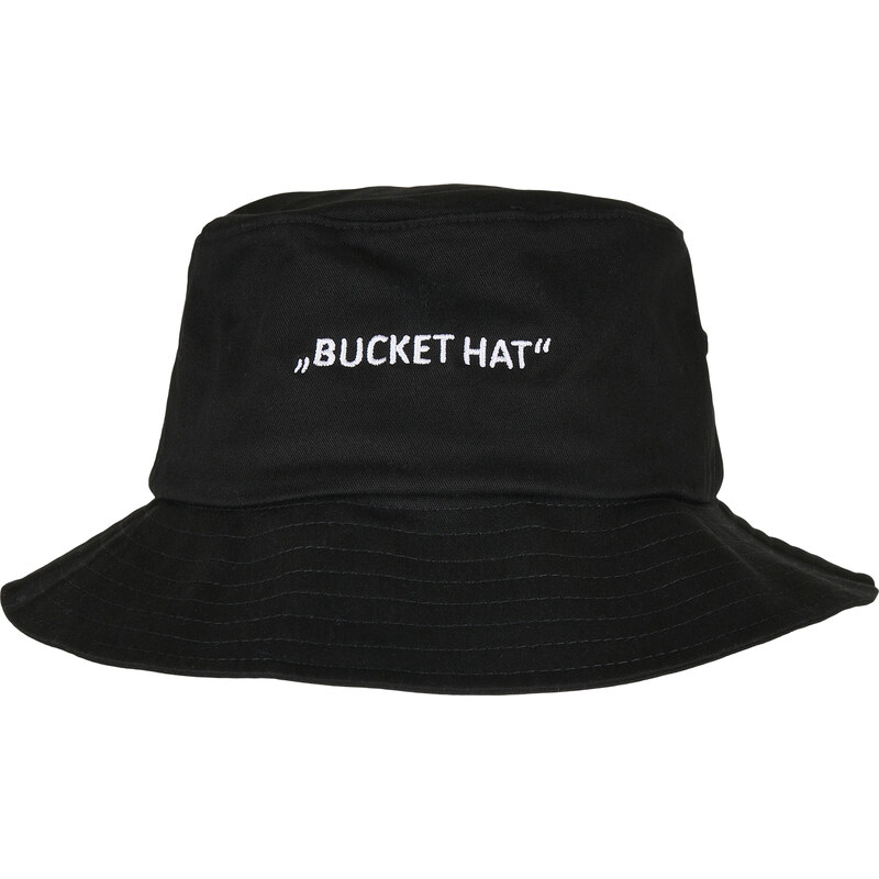 MT Accessoires Lettered Bucket Hat černý