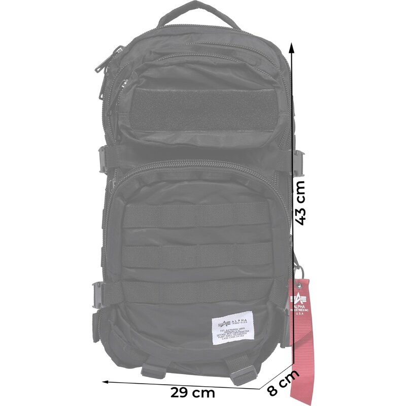ALPHA INDUSTRIES Batoh 'Tactical' černá