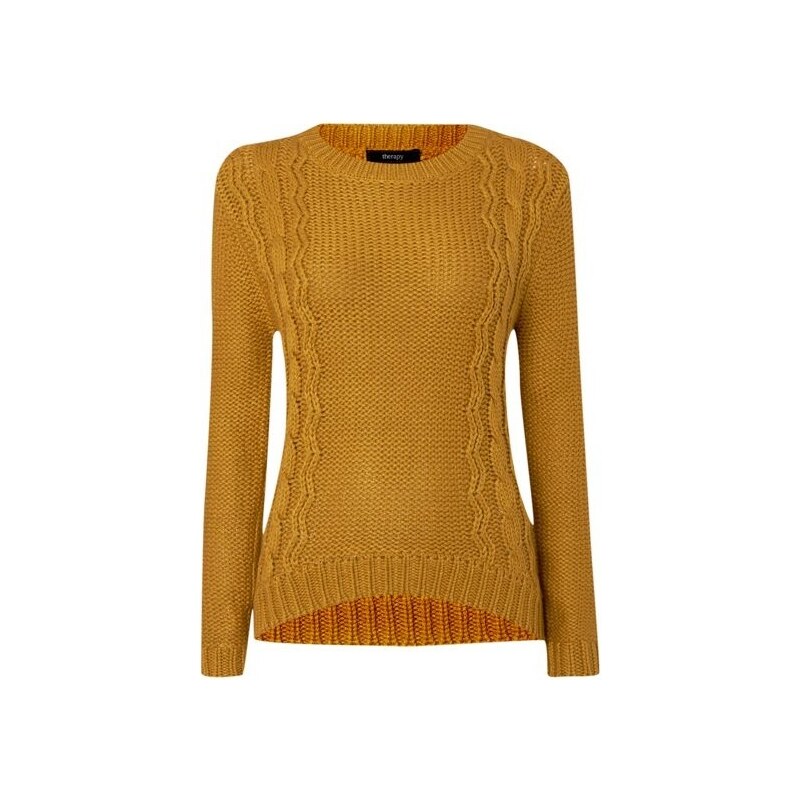 LONDON TIMES Hořčicově žlutý pletený svetřík Andrea