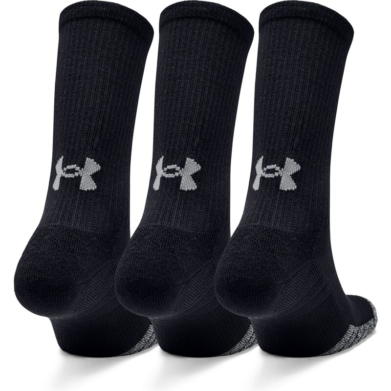 Under Armour UA Heatgear Crew 3pk-BLK Black / Black / Steel