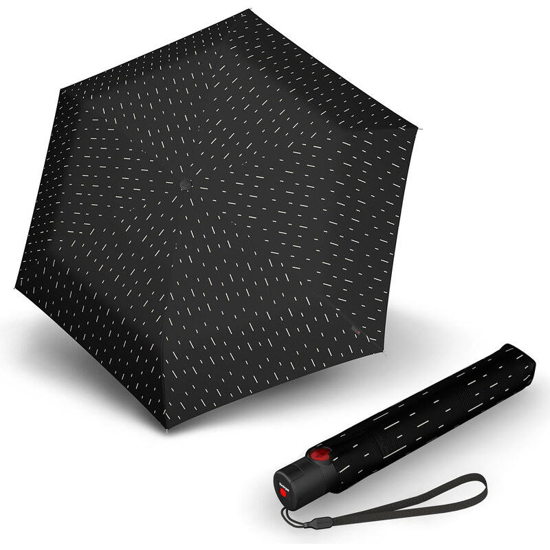 Knirps U.200 Medium Duomatic Rain Black - plně automatický deštník černá