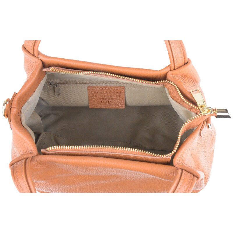 NovaKabelka.cz Kožená kabelka crossbody Tea Camel Chiaro camel