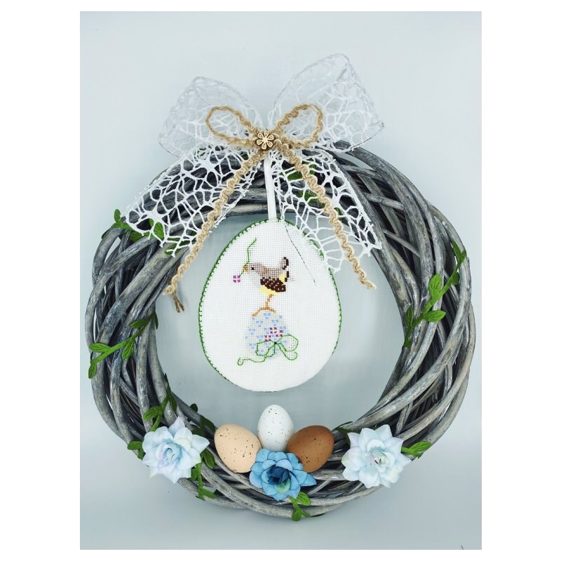 BRIMOON Velikonoční věnec na dveře s vajíčky