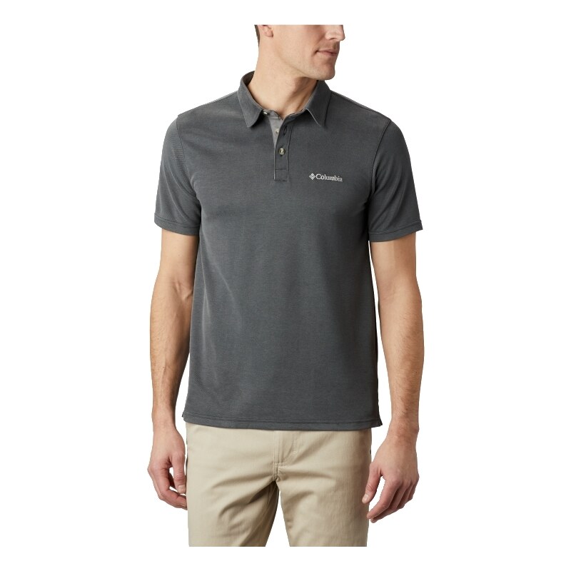 Šedé tričko Columbia Nelson Point Polo Šedá