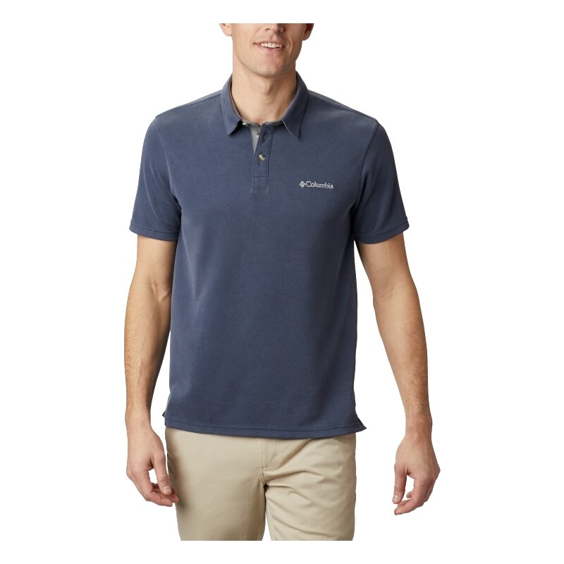 Modré tričko Columbia Nelson Point Polo Tmavě modrá