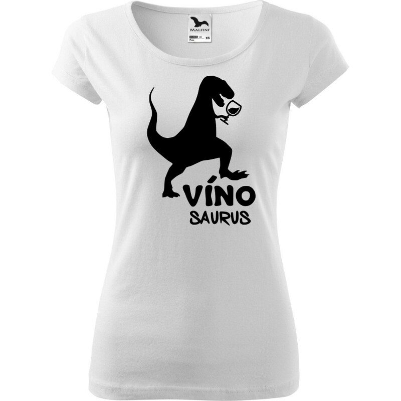 Fenomeno Dámské tričko Vínosaurus - bílé