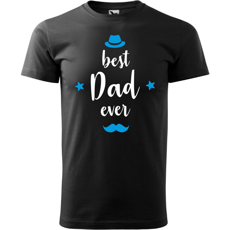Fenomeno Pánské tričko Best dad gentleman - černé