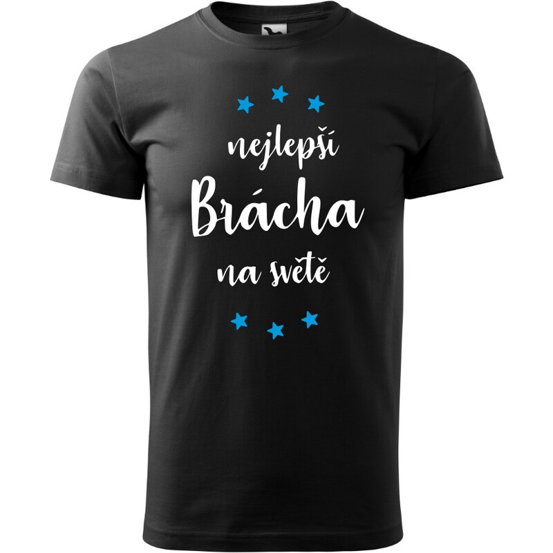 Fenomeno Pánské tričko Nejlepší brácha hvězdy - černé
