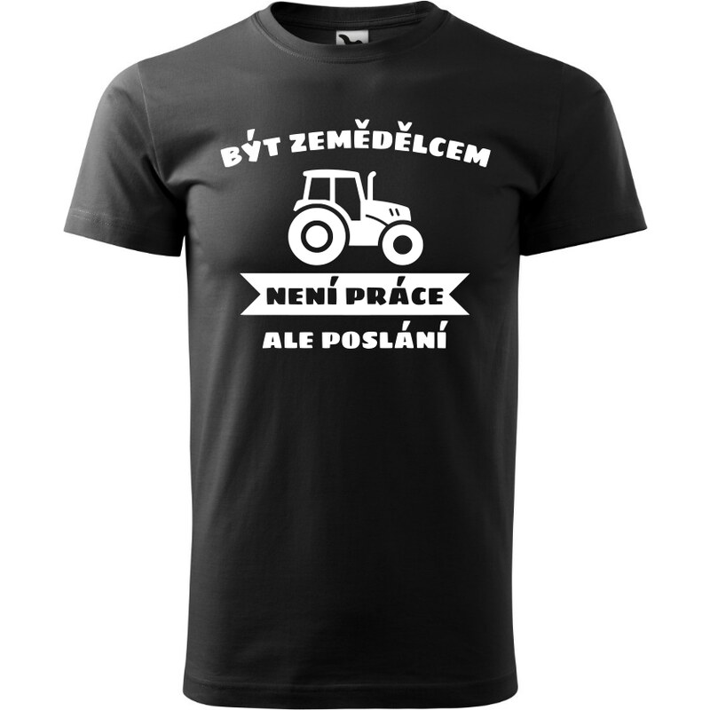 Fenomeno Pánské tričko Být zemědělcem není práce - černé