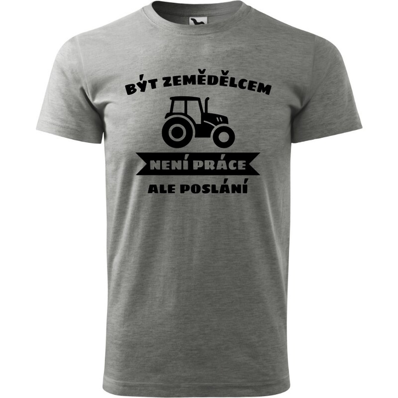 Fenomeno Pánské tričko Být zemědělcem není práce - šedé