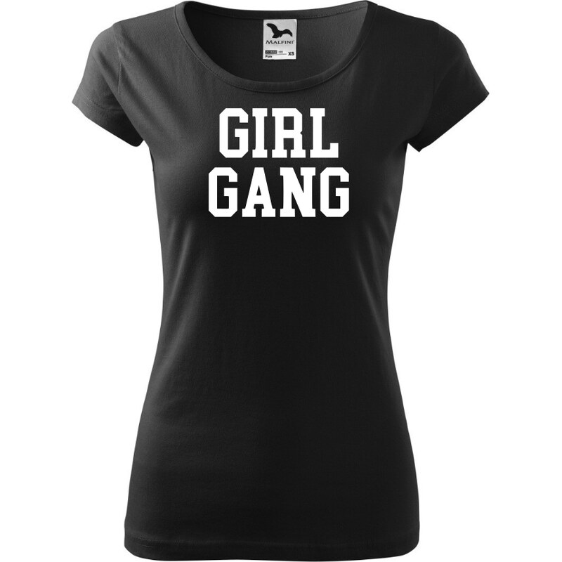 Fenomeno Dámské tričko girl gang - černé 57426052
