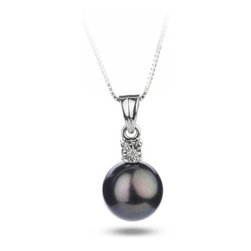 Eppi Přívěsek s černou perlou a diamantem Runies