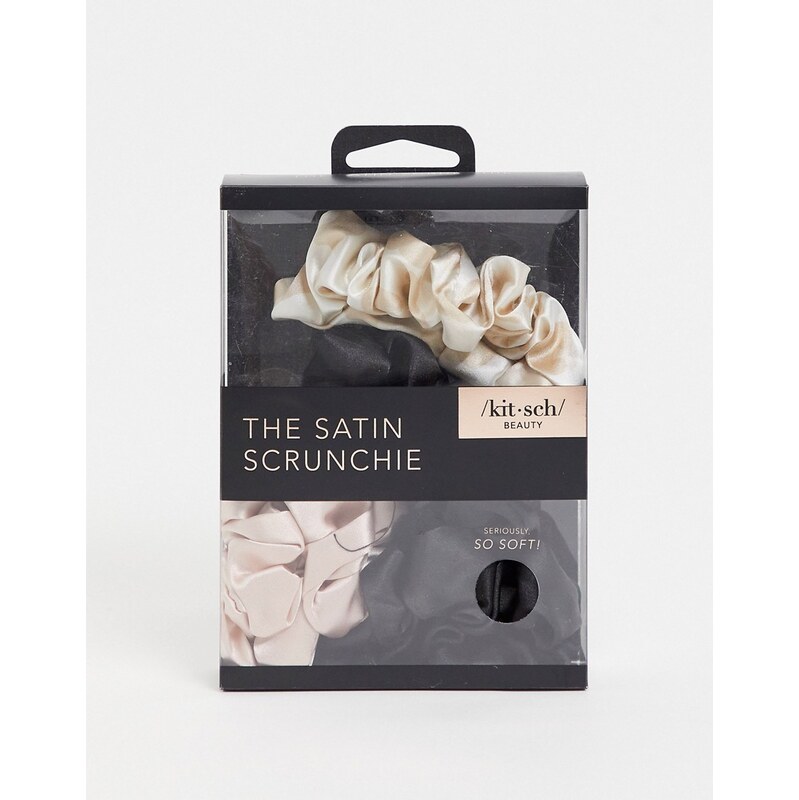 Kitsch Assorted Satin Sleep Scrunchies 5 Pack-No colour 83173986
