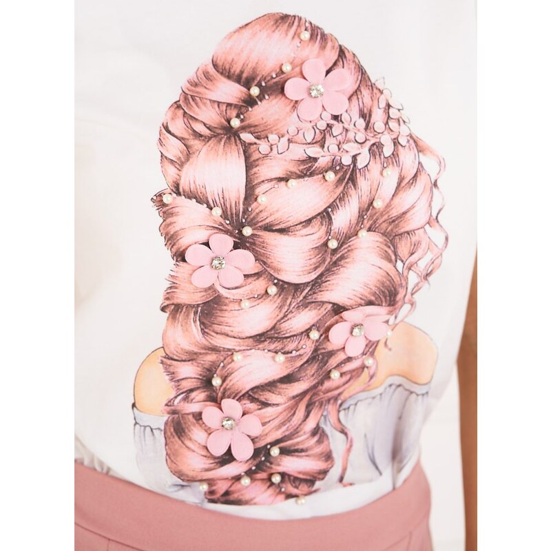 CIUSA SEMPLICE Dámské tričko dlouhé vlasy - růžová