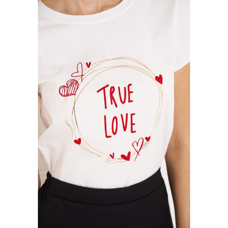 CIUSA SEMPLICE Dámské tričko s nápisem true love