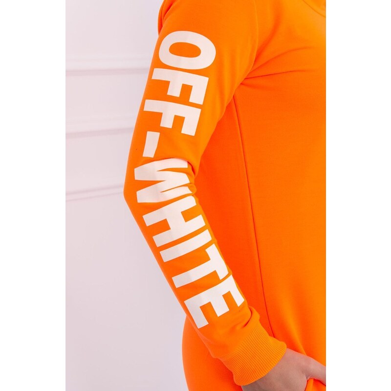 Kesi Šaty off White oranžově neonové