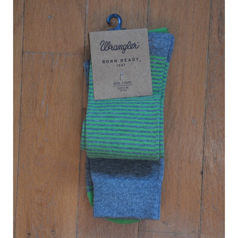 Pánské ponožky WRANGLER šedá a zelená