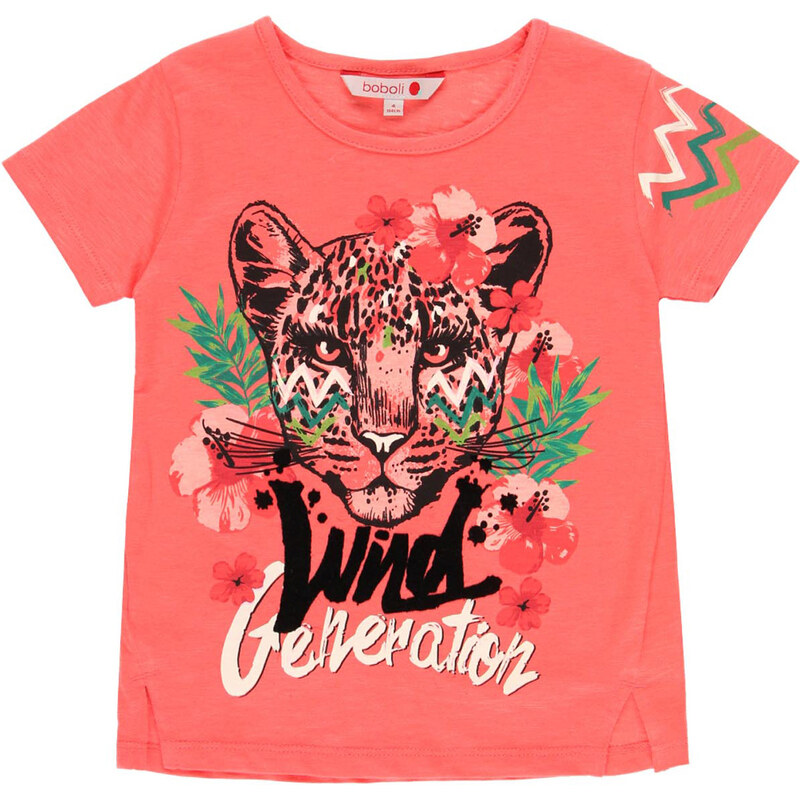 Boboli Dívčí tričko Wild růžové
