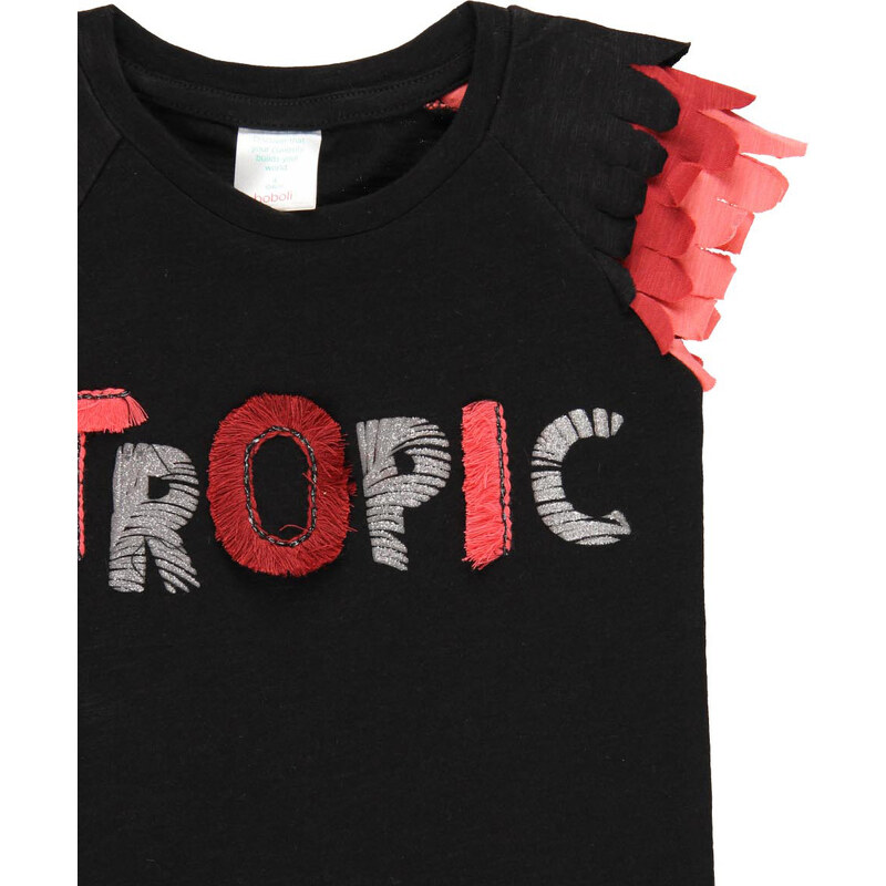 Boboli Dívčí tričko Tropic černé