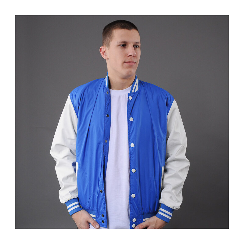 Urban Classics Light College Jacket modrá / bílá