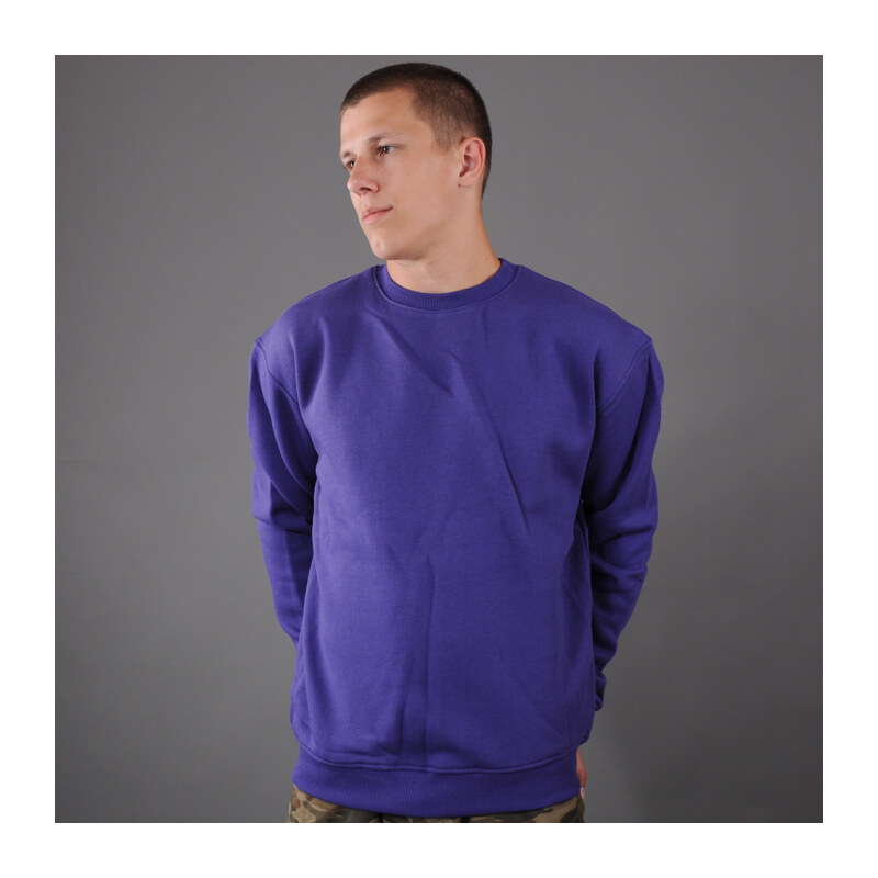 Urban Classics Crewneck Sweatshirt fialová