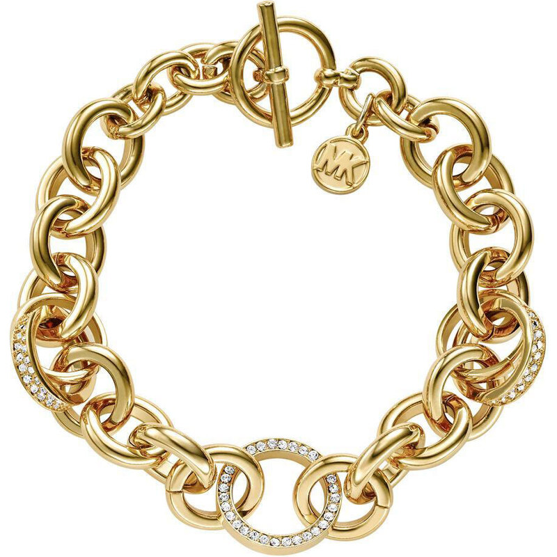 Luxusní zlatý náramek s krystaly Michael Kors