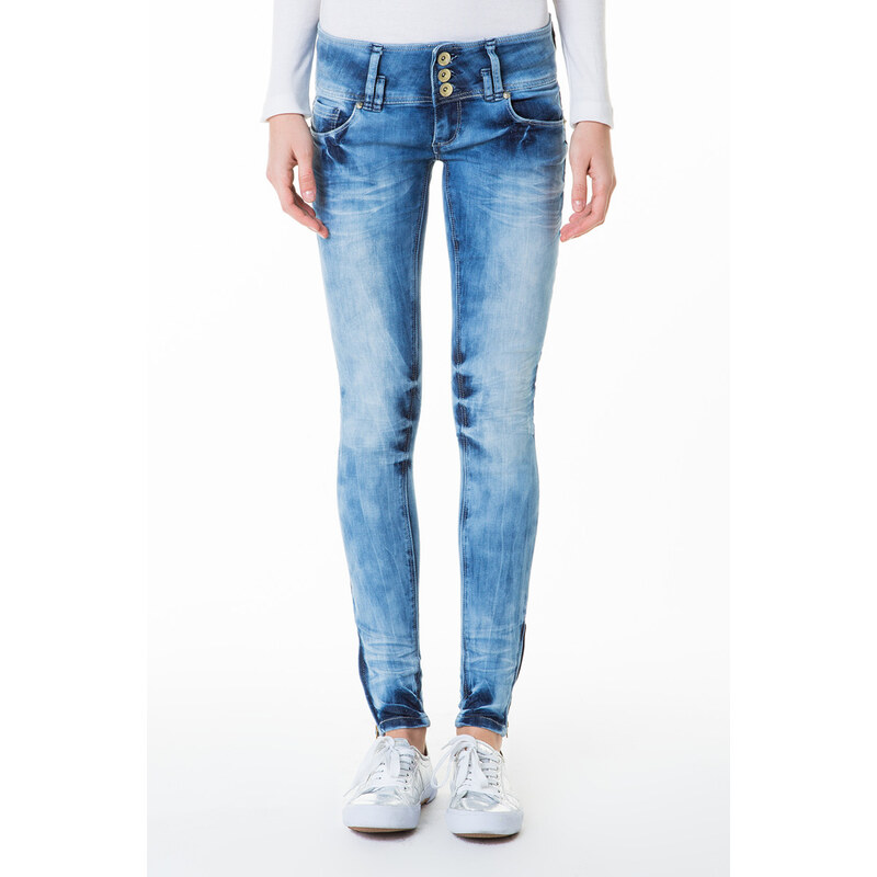 Tally Weijl Blue Bleached Skinny Jeans