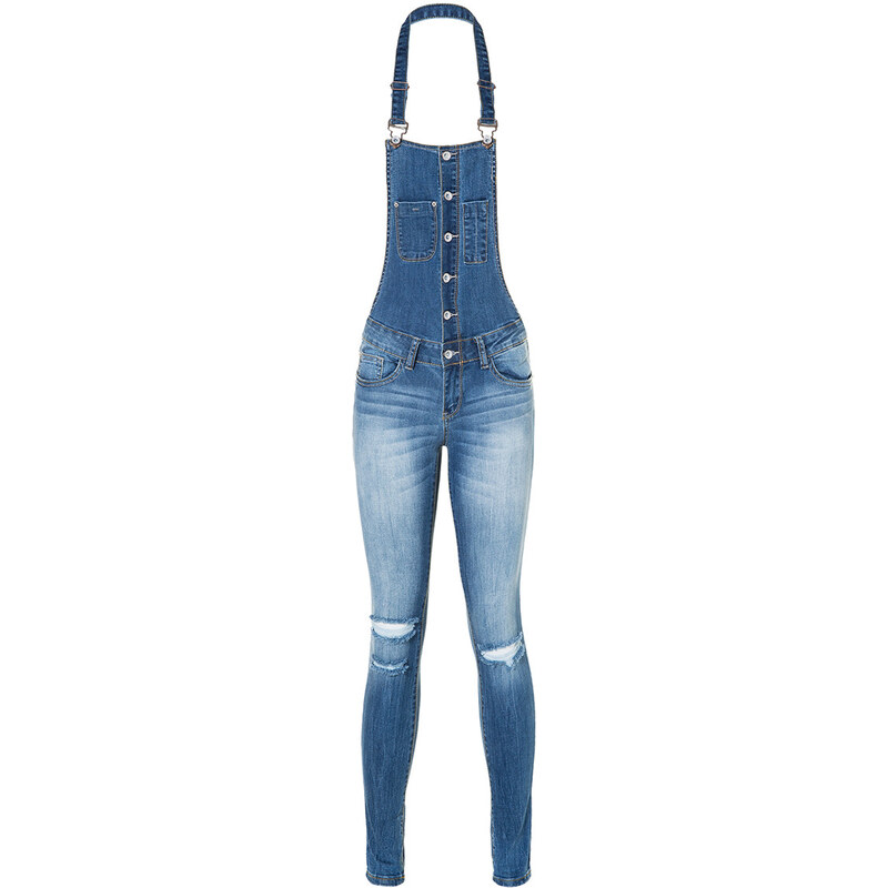 Tally Weijl Blue Destroyed Jean Dungarees
