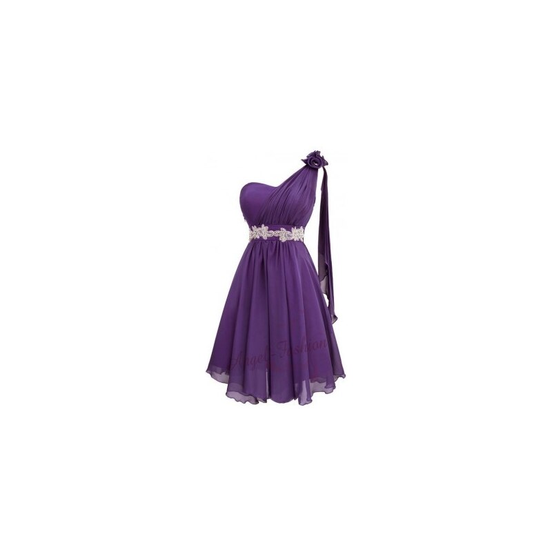Sofia krátké fialové společenské šaty M-L