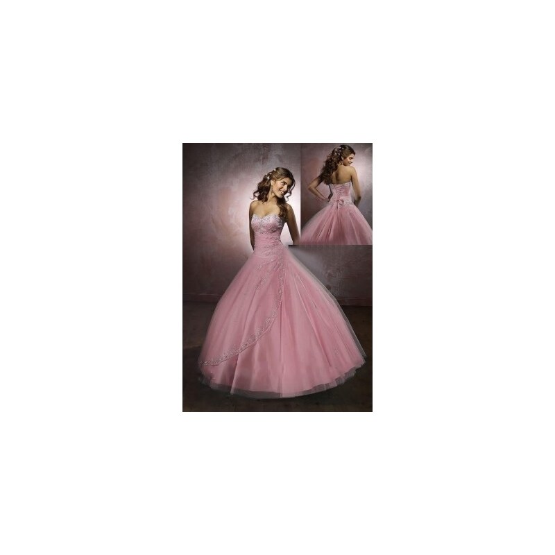 luxusní světle růžové plesové šaty Pinky M-L