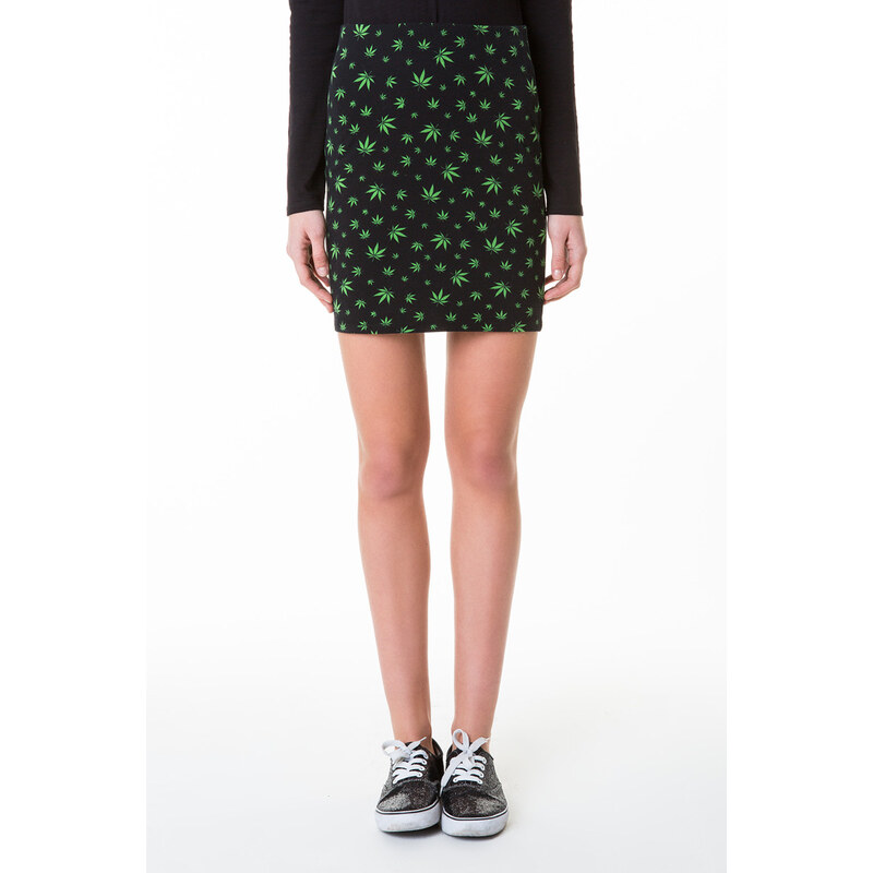 Tally Weijl Black "Hash" Print Bodycon Skirt