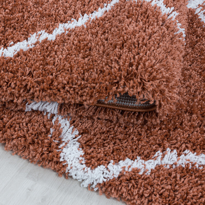 Ayyildiz koberce Kusový koberec Alvor Shaggy 3401 terra - 60x110 cm
