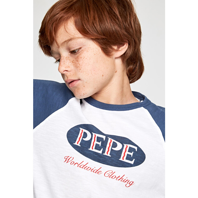 Chlapecké tričko s dlouhým rukávem PEPE JEANS, barevné COLTER