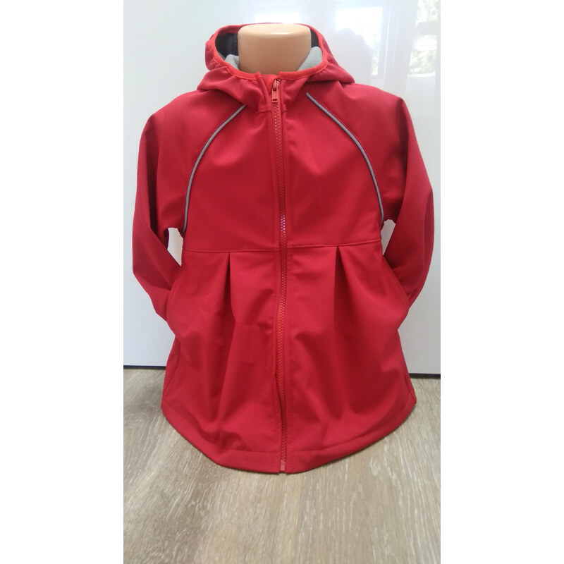 Softshellový kabátek- červený