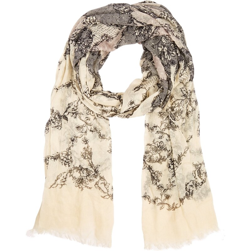 Marks and Spencer M&S Collection Lightweight Modal Blend Oriental Floral Lace Scarf