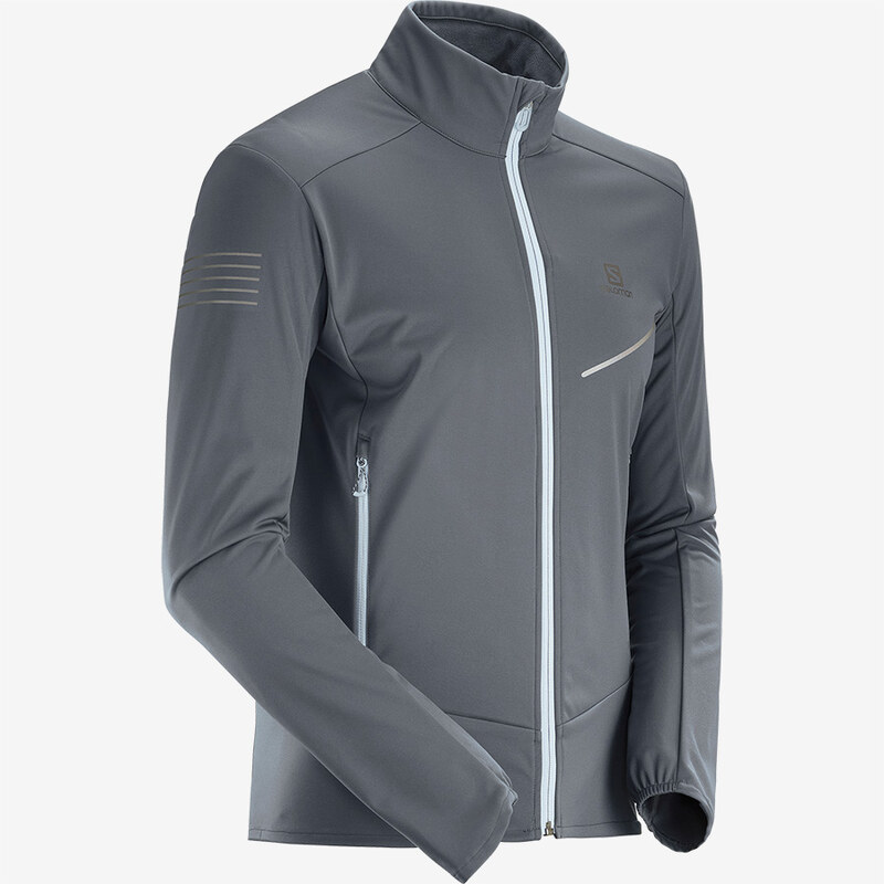 Salomon RS SOFTSHELL Jacket M Ebony pánská bunda tmavě šedá L