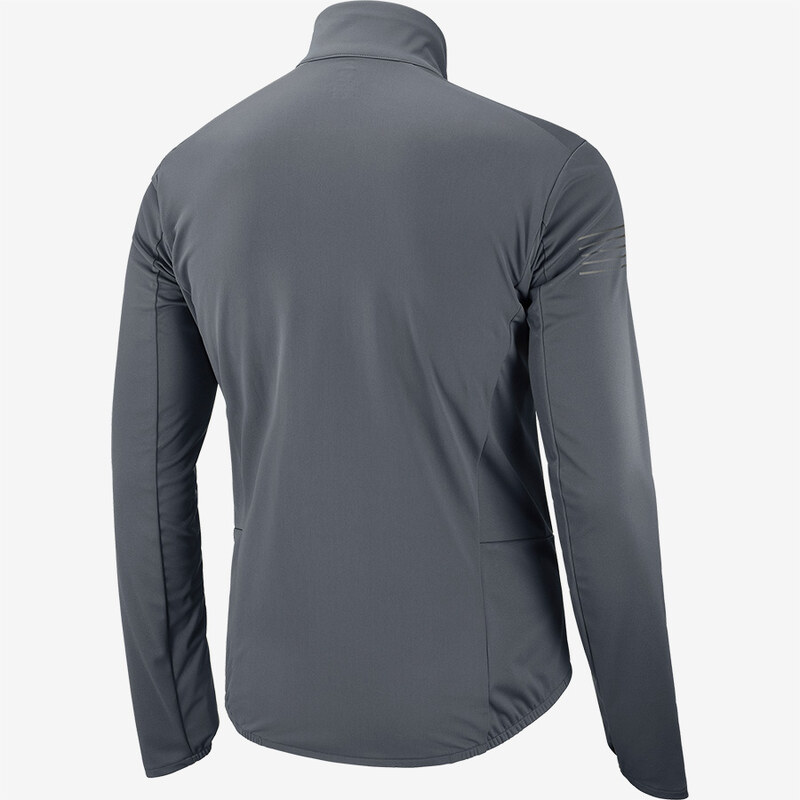 Salomon RS SOFTSHELL Jacket M Ebony pánská bunda tmavě šedá L