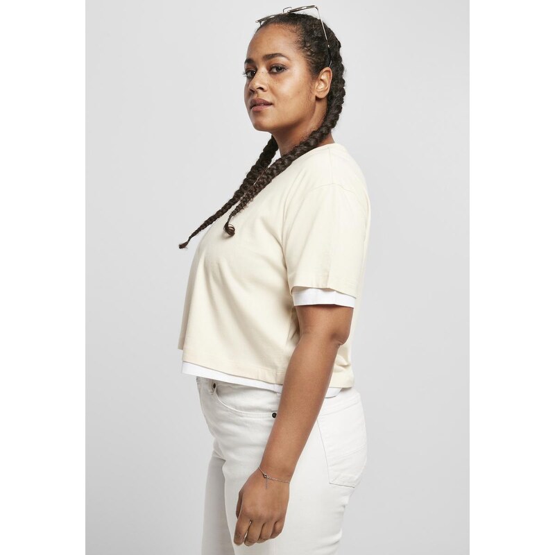 UC Ladies Dámské Full Double Layered Tee whitesand/white