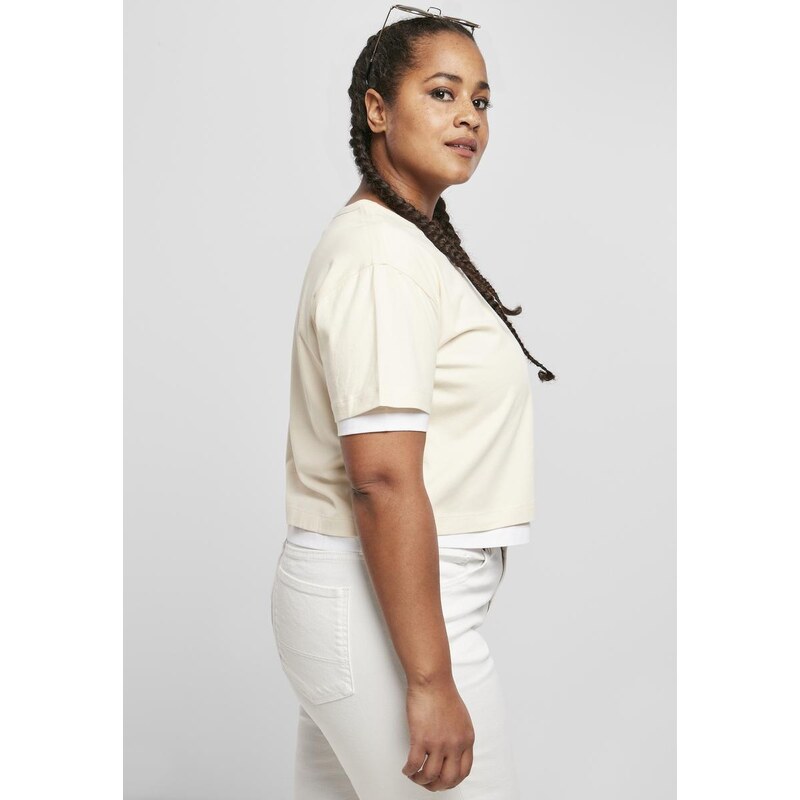 UC Ladies Dámské Full Double Layered Tee whitesand/white